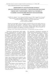 Эффективность использования лечебно-диагностического комплекса с биологической обратной связью для стабилизации гомеостаза человека в условиях сельскохозяйственного использования пестицидов