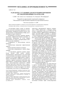 Разработка установки для получения порошков из токопроводящих материалов