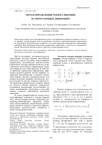 Метод определения тензора инерции на программных движениях