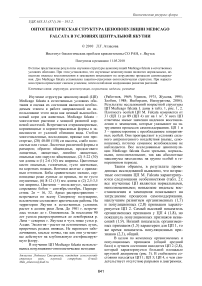 Онтогенетическая структура ценопопуляции Medicago falcata в условиях Центральной Якутии