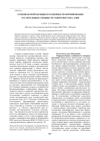 Семенная репродукция и особенности формирования растительных сообществ северо-востока Азии