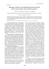 Динамика температуры дерново-подзолистых почв Предуралья в связи с потеплением климата