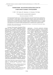 Мониторинг экологической безопасности в образовательных учреждениях