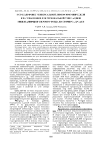 Использование универсальной лимно-экологической классификации для региональной типизации и инвентаризации озерного фонда на примере г. Казани