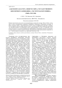 Альгофлора кластера «Монгун-Тайга» государственного биосферного заповедника «Убсунурская котловина» (Тыва, Россия)