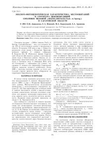 Эколого-фитоценотическая характеристика местообитаний и структура ценопопуляций смолевки меловой (Silene cretacea Fisch. ex Spreng.) в Саратовской области