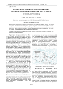 Различия режима увлажнения мерзлотных ландшафтов Центральной Якутии и его влияние на рост лиственниц