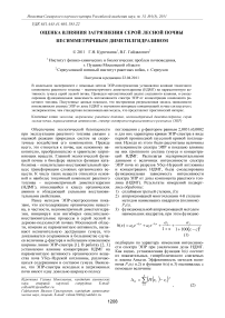 Оценка влияния загрязнения серой лесной почвы несимметричным диметилгидразином