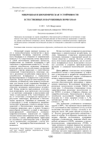 Микробная и биохимическая устойчивости естественных и нарушенных почв ХМАО