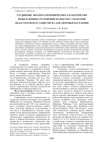 Ухудшение эколого-гигиенических характеристик воды и донных отложений малых рек Самарской области и возрастание риска для здоровья населения