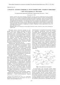Структура лесного покрова в лесостепной зоне Среднего Поволжья