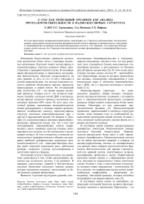 E. coli как модельный организм для анализа протеазочувствительности в надмолекулярных структурах