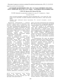 Аллельный полиморфизм гена PIT-1 в стадах крупного рогатого скота Брянской области и его связь с молочной продуктивностью