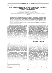 Структурно-продукционные характеристики водных макрофитов сбросного канала Ижевской ТЭЦ-1 (Удмуртская Республика)