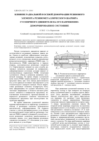 Влияние радиальной и осевой деформации резинового элемента резинометаллического шарнира гусеничного движителя на его напряженно-деформированное состояние