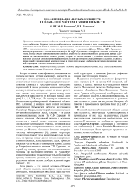 Дифференциация лесных сообществ юго-западной части Московской области
