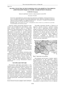 Анализ структуры лесного покрова юго-западной части Клинско-Дмитровской гряды на основе ландшафтного подхода