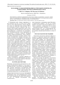 Начальные этапы формирования растительного покрова на техногенных экотопах Приморского края