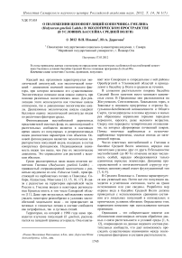 О положении ценопопуляций копеечника Гмелина (Hedysarum gmelinii Ledeb.) в экологическом пространстве (в условиях бассейна Средней Волги)