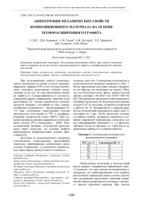 Анизотропия механических свойств композиционного материала на основе терморасширенного графита