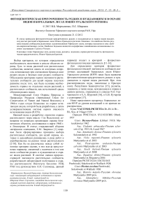 Фитоценотическая приуроченность редких и нуждающихся в охране видов в бореальных лесах Южно-Уральского региона