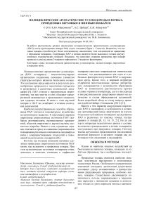 Полициклические ароматические углеводороды в почвах, пройденных верховым и низовым пожаром