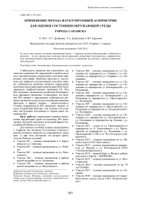 Применение метода флуктуирующей асимметрии для оценки состояния окружающей среды города Саранска