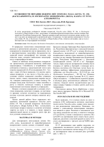 Особенности питания водорослей Nitzschia palea (Kutz.) W. Sm. (Bacillariophyta) и Mychonastes homosphaera (Skuja) Kalina et Punc. (Chlorophyta)