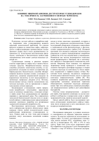 Влияние микроорганизмов-деструкторов углеводородов на токсичность загрязненного нефтью чернозема