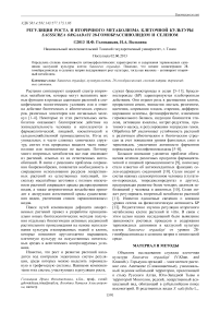 Регуляция роста и вторичного метаболизма клеточной культуры Saussurea orgaadayi 28-гомобрассинолидом и селеном