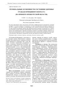 Региональные особенности состояния здоровья граждан призывного возраста (на примере Оренбургской области)