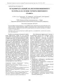 Мультифрактальный анализ композиционного материала на основе терморасширенного графита