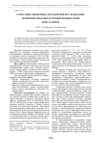 Сочетание оценочных методов при исследовании эрозионно-опасных и эродированных почв Присалаирья