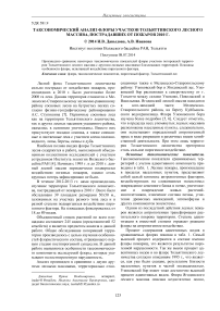 Таксономический анализ флоры участков Тольяттинского лесного массива, пострадавших от пожаров 2010 г