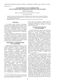 Растительность засоленных почв лесостепной зоны в Поволжье (конспект синтаксонов)