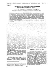 Темп эмбриогенеза и элиминация зародышей сизой чайки в колонии о. Туренец