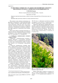 Реликтовые сообщества скальных обнажений Жигулевского биосферного резервата (Приволжская возвышенность)