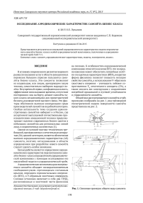 Исследование аэродинамических характеристик самолёта бизнес-класса