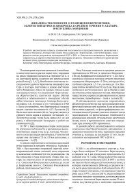 Динамика численности и размещения береговушки, золотистой щурки и зимородка в среднем течении р. Алатырь (Республика Мордовия)