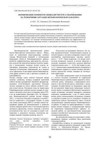 Формирование готовности специалистов РСЧС к реагированию на техногенные ситуации метеорологического характера