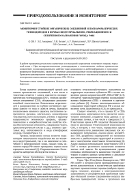 Мониторинг стойких органических соединений и полиароматических углеводородов в почвах индустриального, рекреационного и селитебного назначения города Уфы