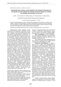 Формирование и оценка дозы внешнего облучения работников учреждений, использующих источники ионизирующих излучений (на примере Республики Татарстан)