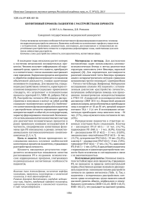 Когнитивный профиль пациентов с расстройствами личности