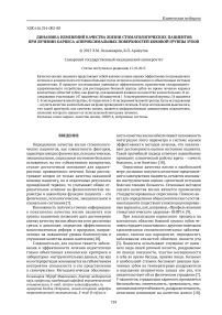 Динамика изменений качества жизни стоматологических пациентов при лечении кариеса аппроксимальных поверхностей боковой группы зубов