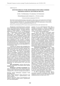 Фитотоксичность лугово-черноземных почв района влияния Новочеркасской ГРЭС (Ростовская область)