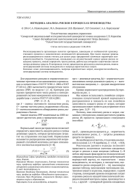 Методика анализа рисков в процессах производства