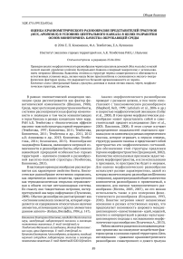 Оценка краниометрического разнообразия представителей грызунов (Mus, Apodemus) в условиях Центрального Кавказа в целях разработки основ мониторинга качества окружающей среды