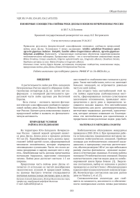 Пионерные сообщества поймы реки Десны в Южном Нечерноземье России