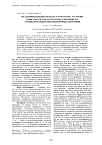 Наследование цитогенетических и молекулярно-клеточных эффектов в клетках костного мозга животных при хроническом воздействии ионизирующего излучения