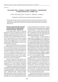 Методические основы количественного оценивания технологических процессов